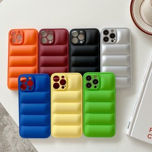 Новият продукт е подходящ за Apple iPhone14 Down Jacket Solid Color Case Mobile Phone, обновяване на обектива Пълна защита Анти-скач, защитно покритие прот...