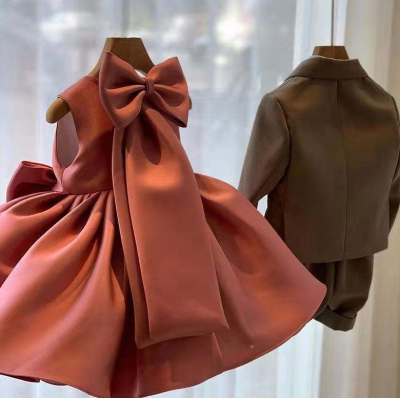 Baige New Design Girls рокли лято малко момиче принцеса парти лък деца официална рокля деца абитуриентски дрехи
