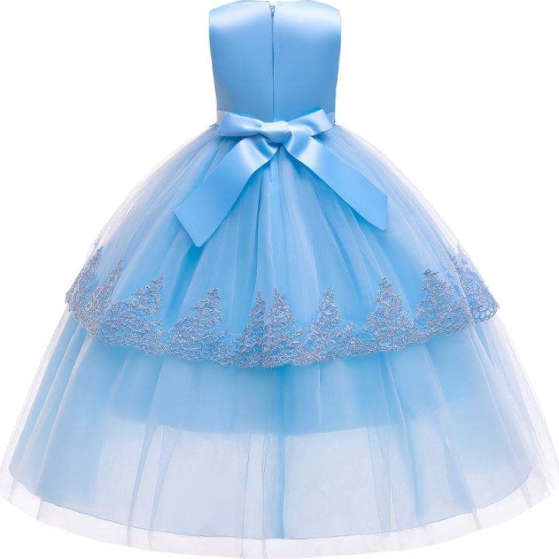 Baige Elegant Seegined Princess Dress Design за деца дрехи момичета лято дълги рокли 2022