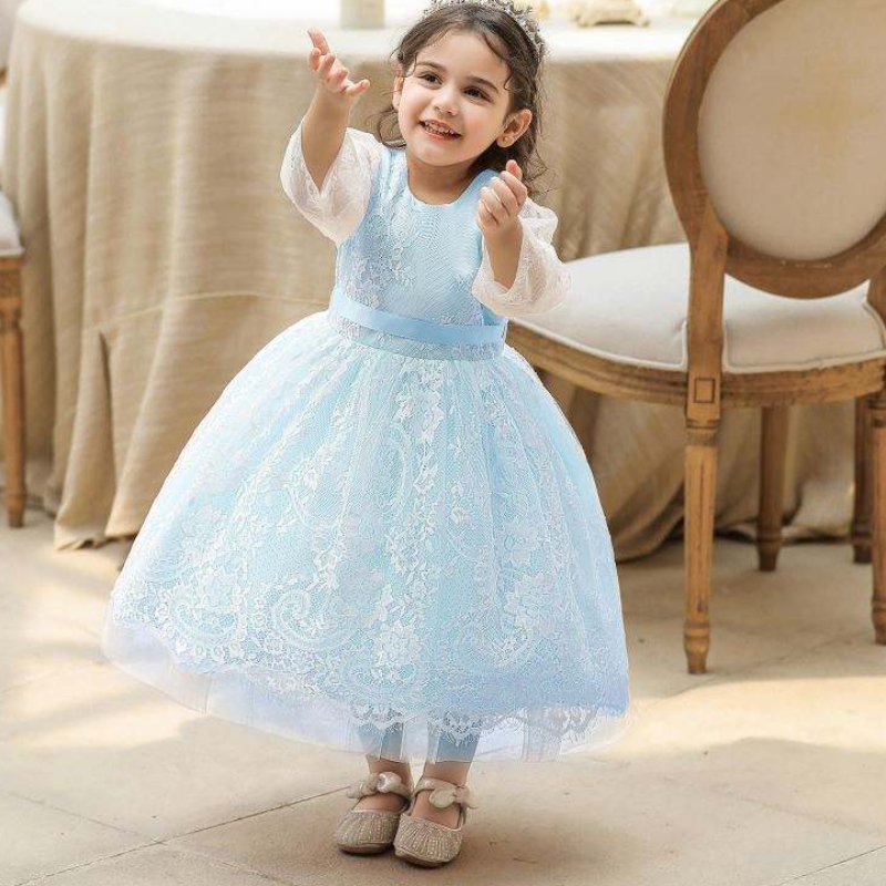 Baige Flower Kids Baby Cake Dress Children Frock Design Girl Flower Party Wear