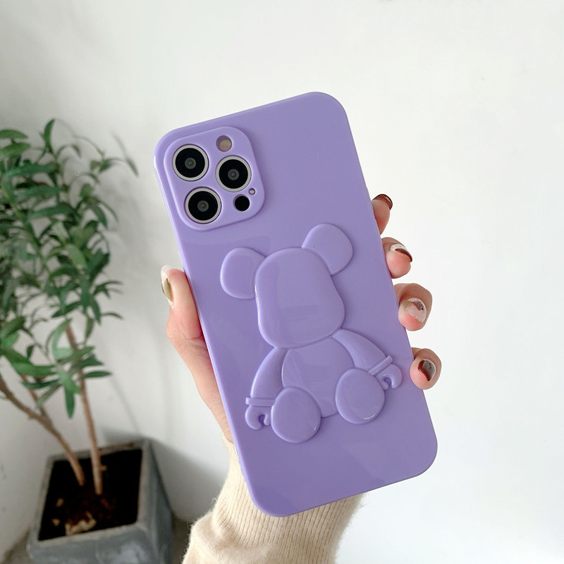 Новият продукт е подходящ за Apple iPhone13pro кожена мечка мобилен калъф за мобилен телефон, обновяване на обектива пълна защита срещу драскотини, покритие за защита срещу сблъсък