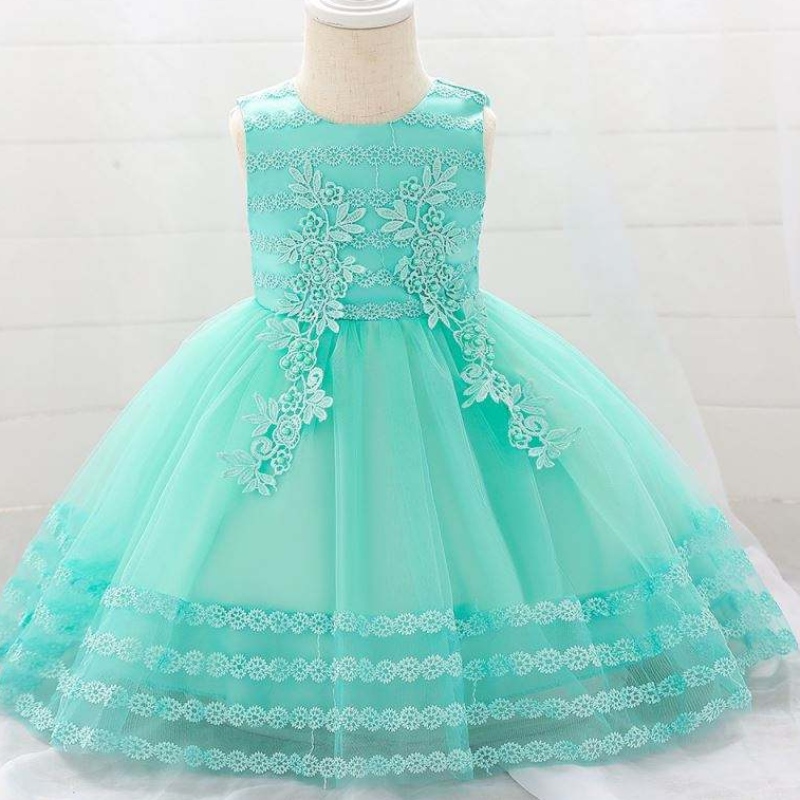 Бебе фрок нов дизайн Kids Clothing Flower Girl Party Birthday Ball Bown L1923XZ