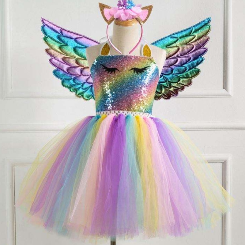 Baige Hot Sale New Style Girls Unicorn Princess Party Party Детска сватбена рокля