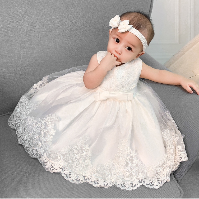 Amazon Hot Sale Kids Princess Dress Bow Lace Rock Dress Sweet Party рокля