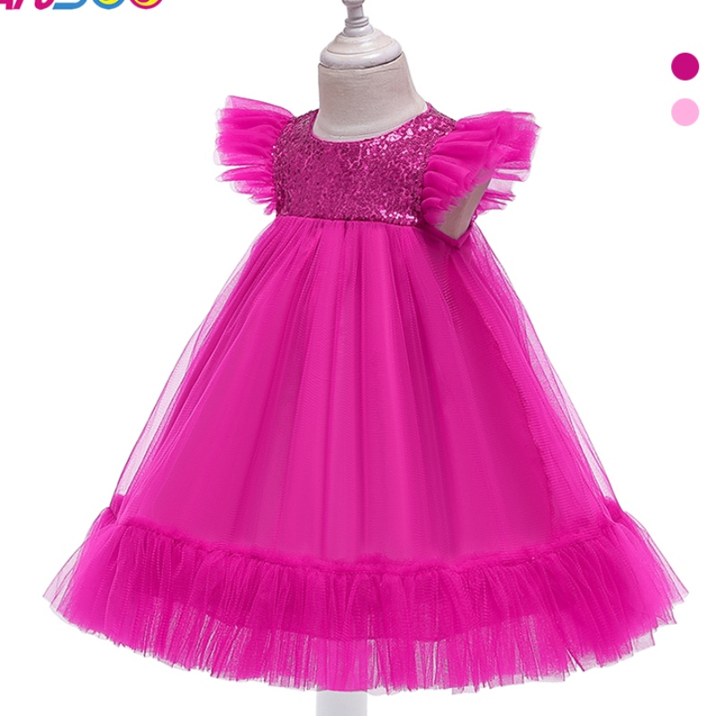 Ansoo European и American Pink Dress Girls \\ 'Новогодишни рокли за принцеса на маркери за 2-4 години деца