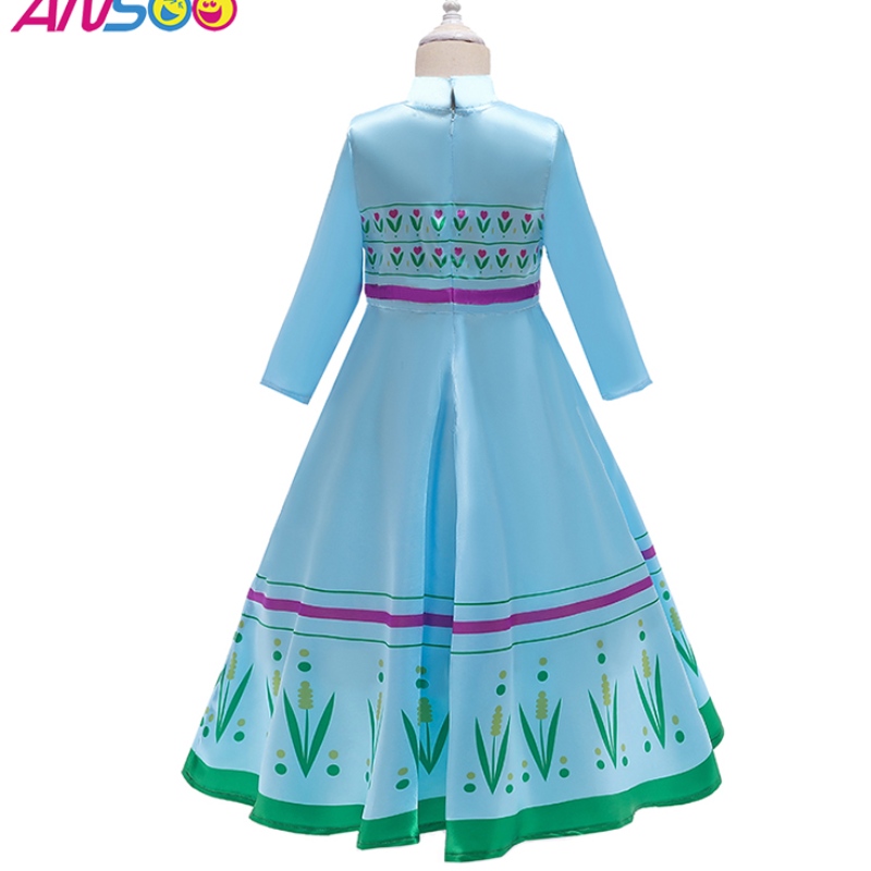 Ansso Anna Elsa Princess Costumes for Kids Halloween Christmas Party Косплей снежна кралица фантазия рокли момичета снежинка абитуриентски рокля