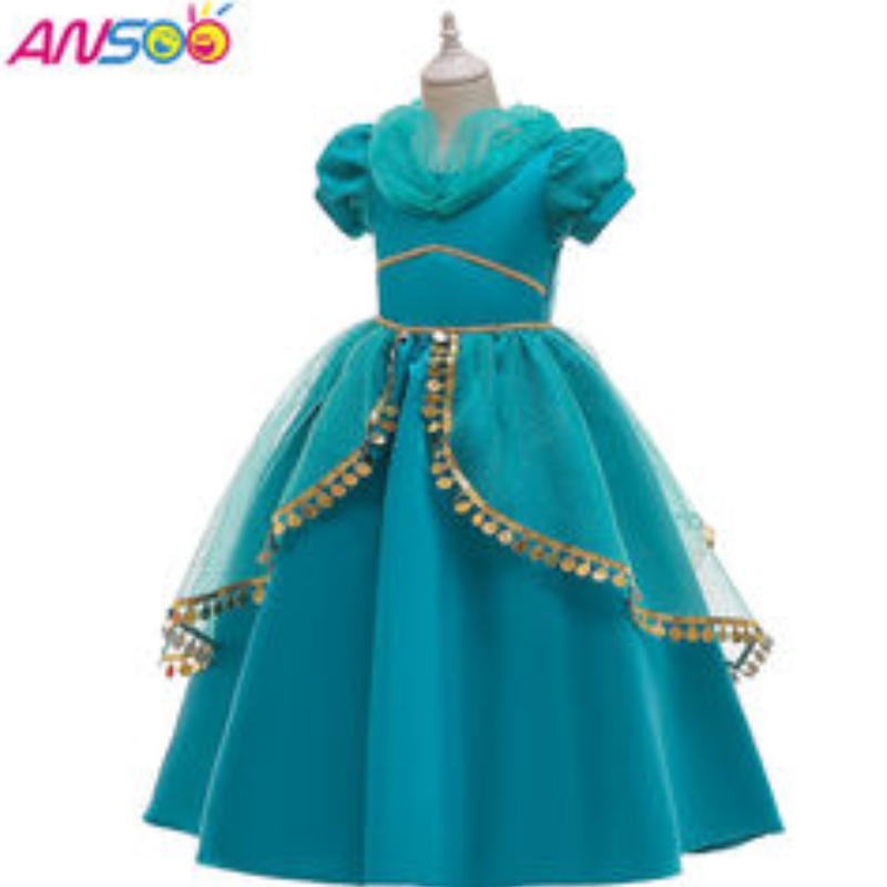 Ansoo Fancy Kids Ress New Arrival Lace Performance Girl Star Модели прекрасни бебета деца първи рожден ден персийска принцеса рокля