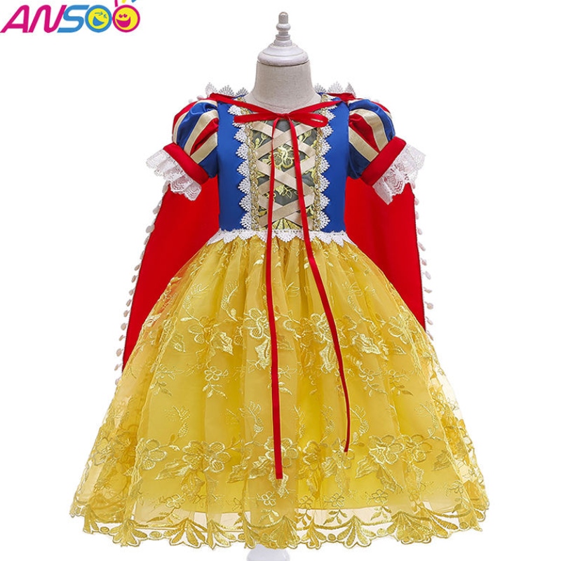 Ansoo 2022 Fancy Girl Princess Dress Halloween и Christmas Snow White Cosplay Fancy Dress