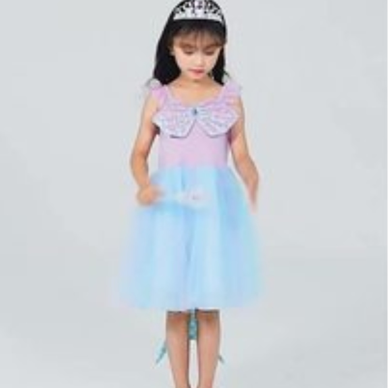 Ansoo Drop Shipping Baby Girls Dress Toddler Kids Party tutu pageant lace рокли за рокля за цветя рокля с лента за глава