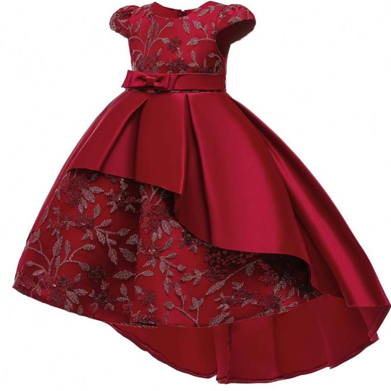 Baige New Year Frock Kids Party Носете дълга опашка Kid Flower Girl Western Party Официален рожден ден рокля