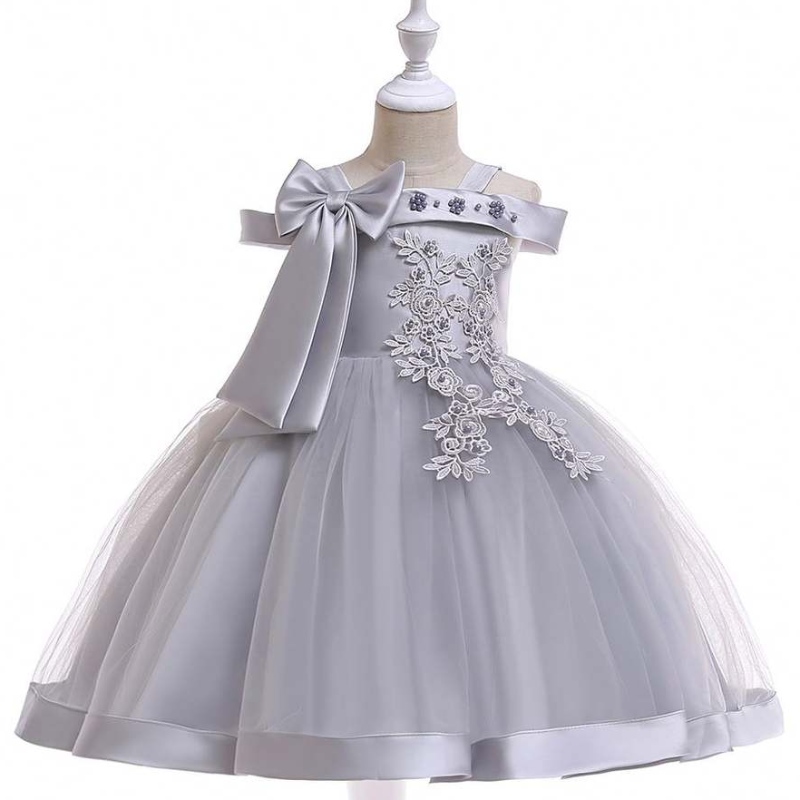 Baige Hot Sale Off Rame Frock Design Ball Bows за момичета на 10 години