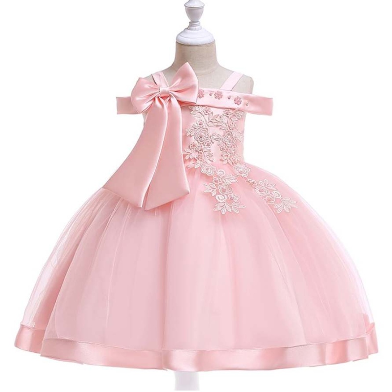 Baige Hot Sale Off Rame Frock Design Ball Bows за момичета на 10 години