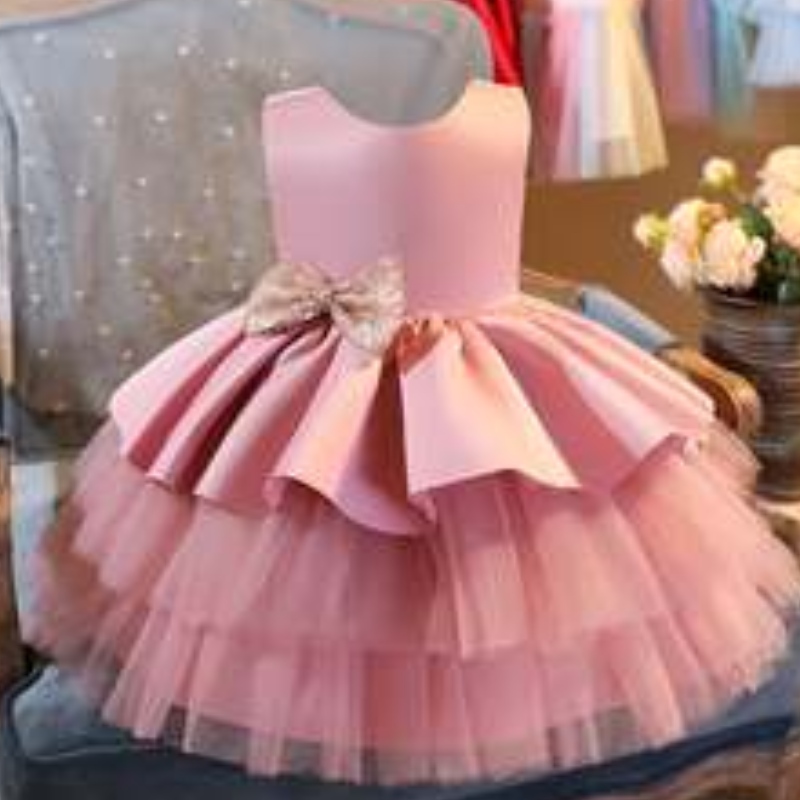 Baige New Children 'Party Ressing Frock Kids Wedding Clothing Leeveless Midi Party рокля