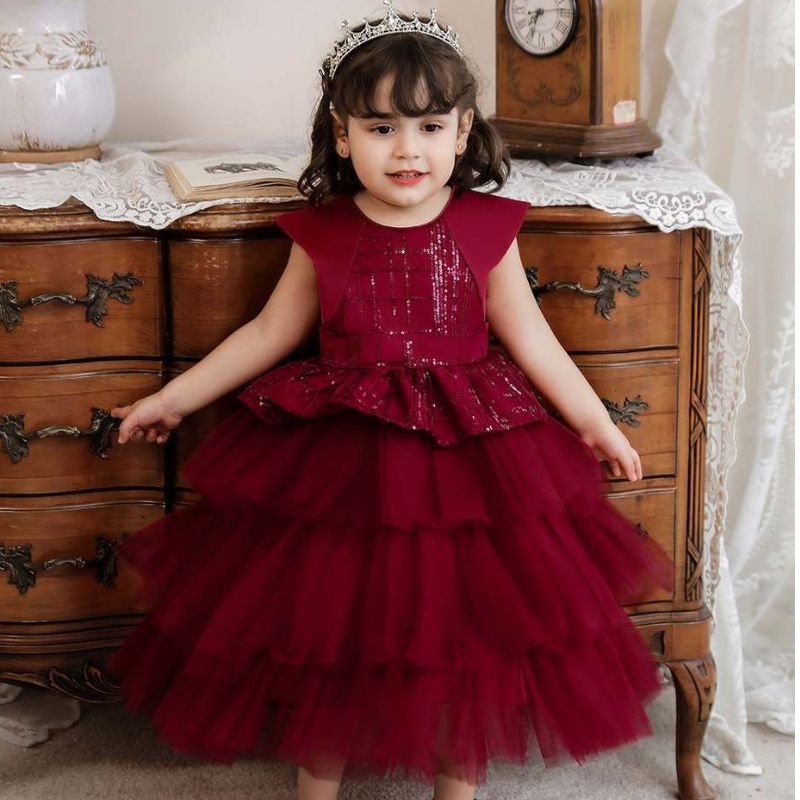 Baige New Design Toddler Baby Girl Rancess Princess Tulle Tutu Dress Kids Wedding Paint Ressions