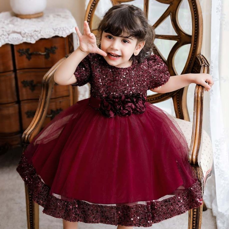 Производител на Baige Summer Kids Party Princess Frock Seepined Baby Wedding Frock