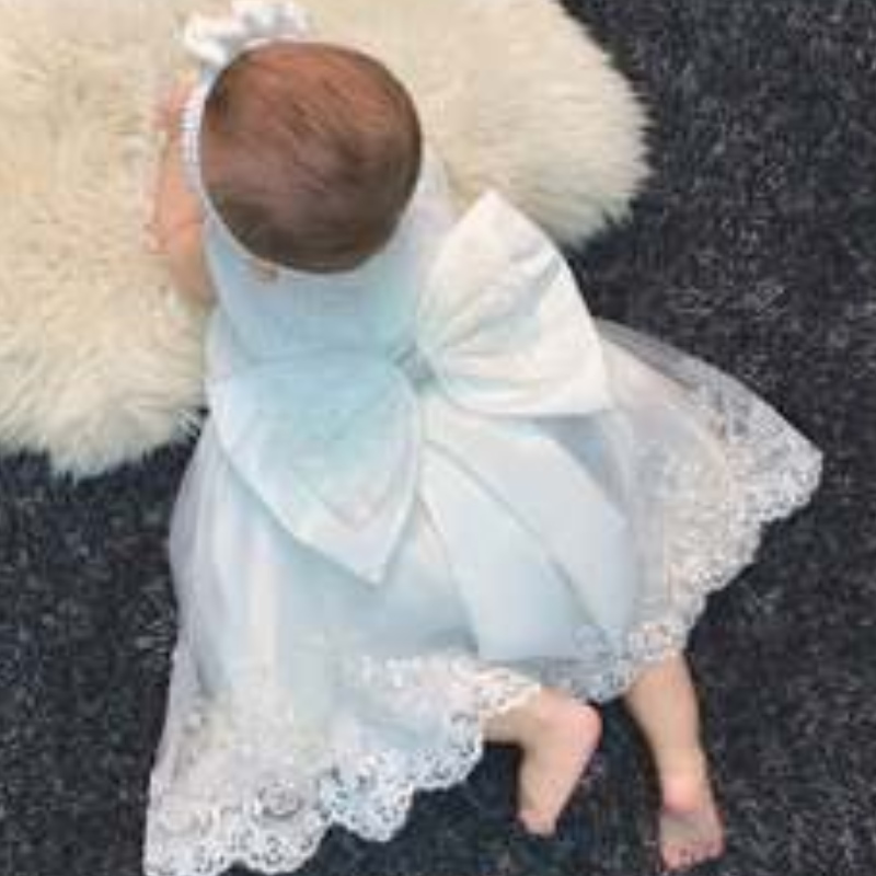 Baige Wholesale Newbory Baby Girl Party рокля флорално кръщене парти събитие Frock Girls Princess Free Hair Band