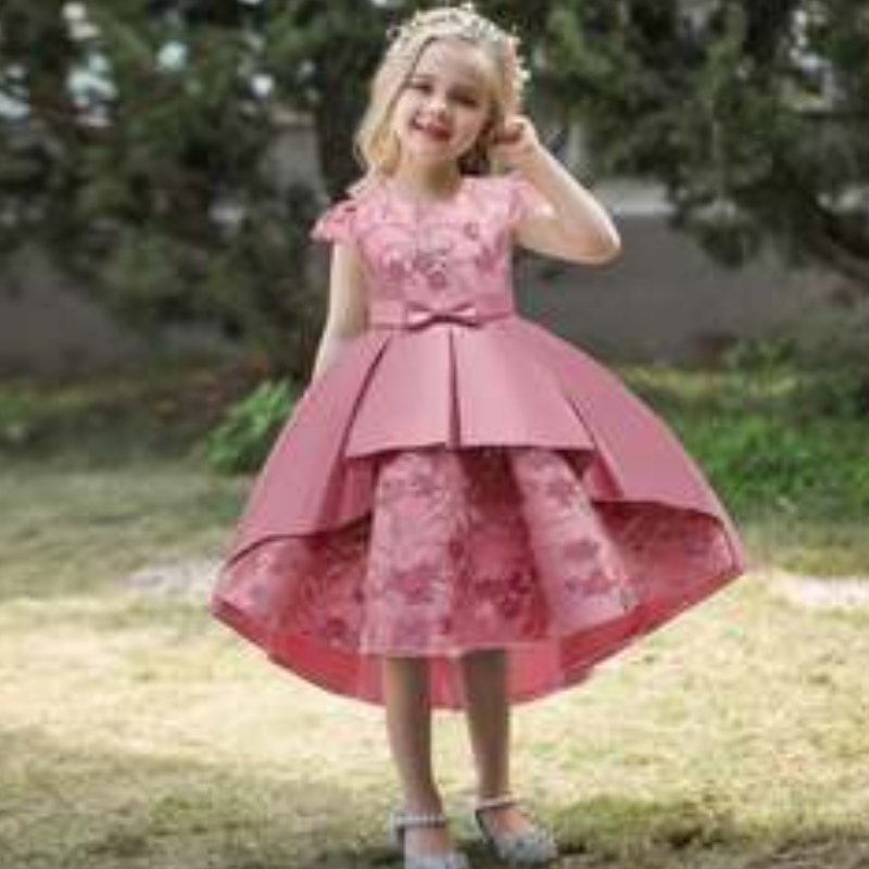 Baige висококачествен лятен фрок Kids Party Wear Flower Girl Western Party Формална рокля за рожден ден T5170