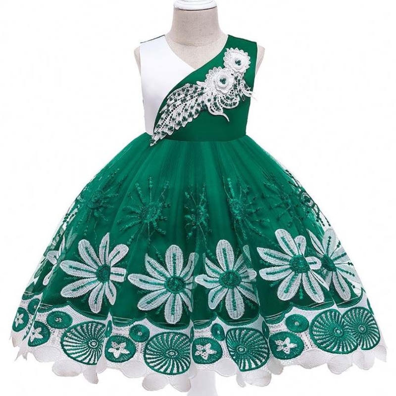 Baige New Design Flower Girls рокли деца парти рожден ден сватбена принцеса деца рокля l5266