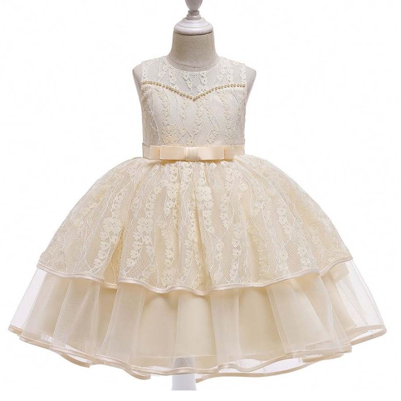 Baige Kids Clothing New Design Summer White Leeleass Girl \\ 'Se Ware Party рокля l5208