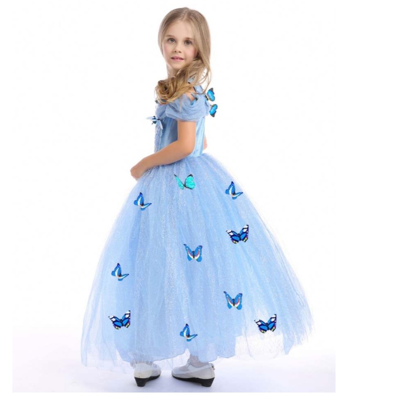 Baige Best Seller Baby Girl Apparel Kids Cosplay Princess Elsa Anna Fashion Girl Costume Racher Diply Ressing