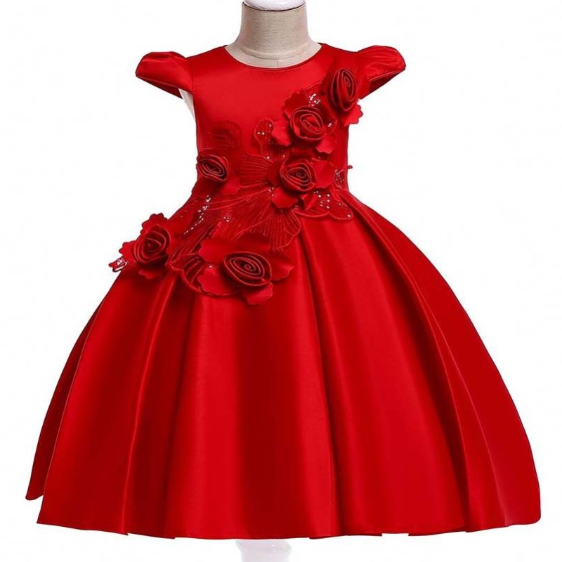 Baige New Fashion Flower Girl Dress Party Сватбена принцеса принцеса бебешки момичета дрехи деца деца момиче рокли L5070