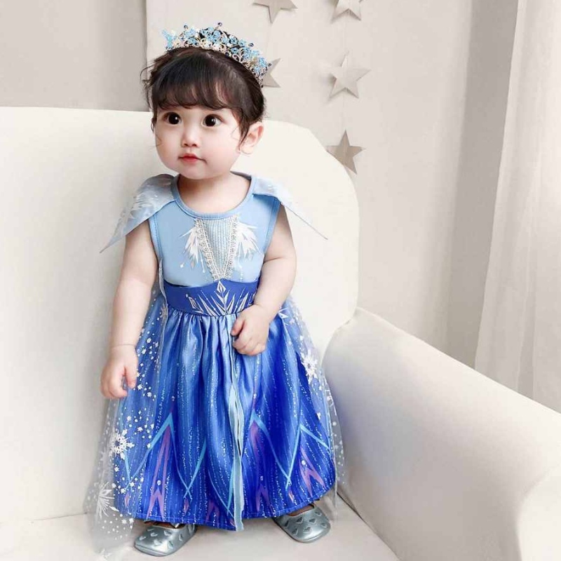 Baige New Design Princess Elsa Anna Role Play Little Girl Cosplay Costumes Коледна парти рожден ден рокля BX1730