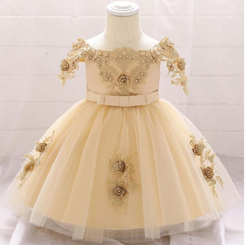 Baige Boutique Summer Kids Clothing Toddler Baby Girl Lace рожден ден рокля L5057XZ