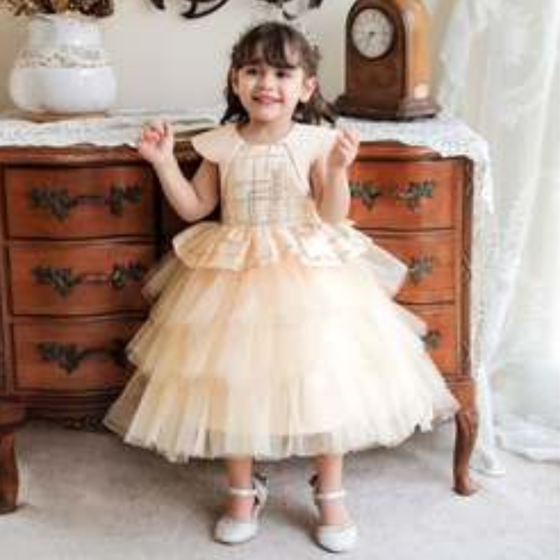 Baige Wholesale Princess Pleagin Pequin Ress Girls \\ 'Party Birthday Уникален костюм фантастични бебешки рокли