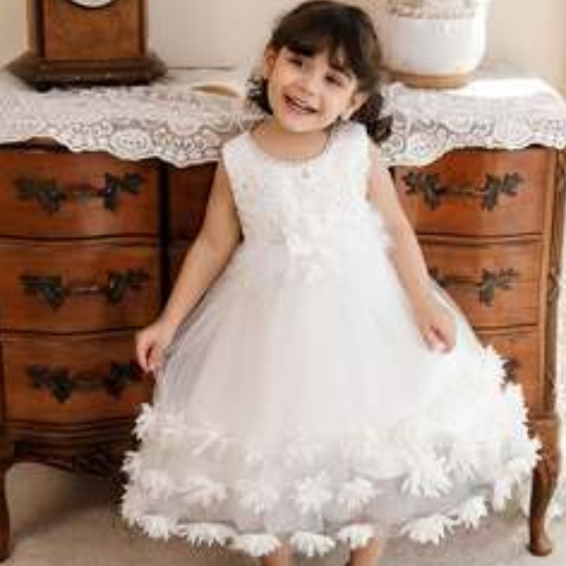 Baige 2022 Toddler Teen Ball Gown Princess Tulle Flower Girl Ress