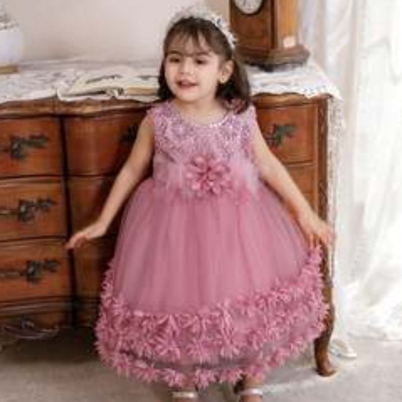 Baige 2022 Toddler Teen Ball Gown Princess Tulle Flower Girl Ress