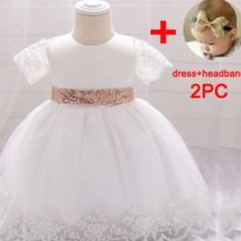 Baige Wholesale Kids Rishing Birthday рокли момиче костюм златна линия деца парти рокли L1926XZ