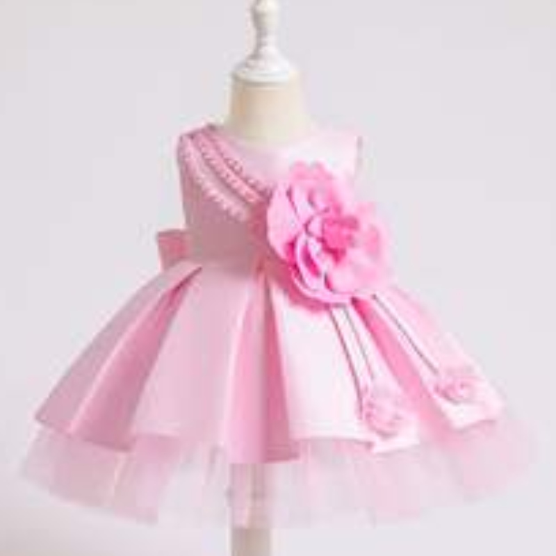 Baige Flower Girls Ress Baby Wedding Party Princess Clothing Kids Evening Girl Ressions XZ001