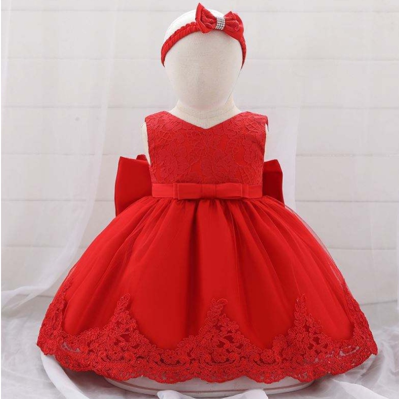 Baige Flower Girl Baby Dress Princess Bown с лента за глава Данте