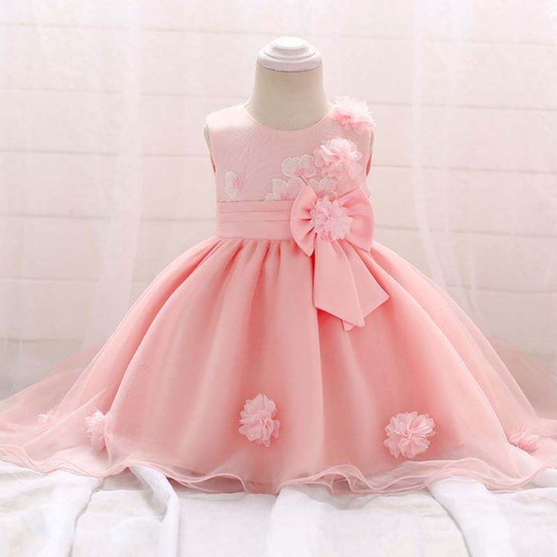 Baige Wholesale Infant Flower Girl Party рокли деца лято без ръкави деца рокля t1866xz