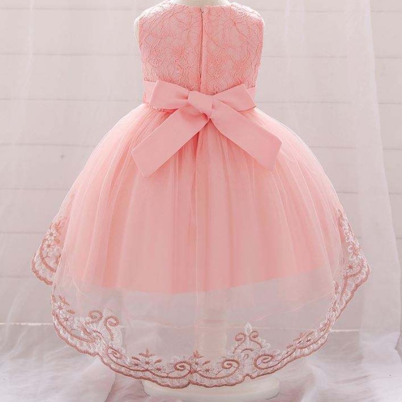 Baige Wholesale Toddler Girl Clothes Fluffyfashion Слоева торта рокля Официално апликация Момиче принцеси рокли за деца L1921XZ