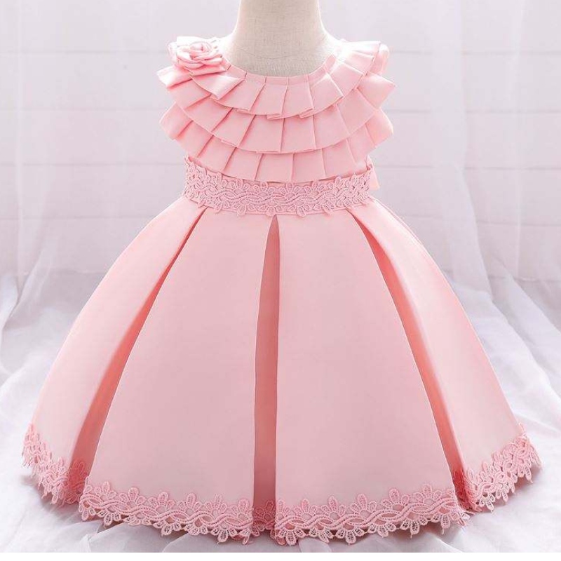 Baige New Style Princess Flower Girl Girl Rown Деца сватбена рокля L1976XZ