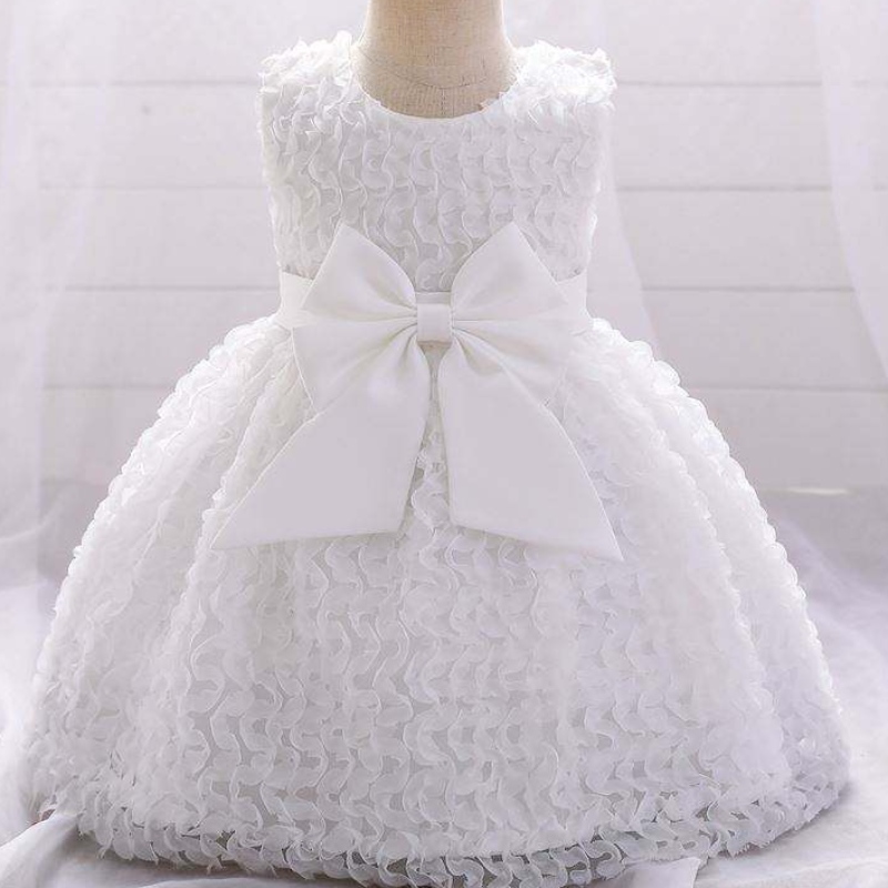 Baige Baby Girl Clother Ball Bown Princess Dress Beltal Официално кръщение на рождения ден парти деца цветя момиче рокли L1979XZ