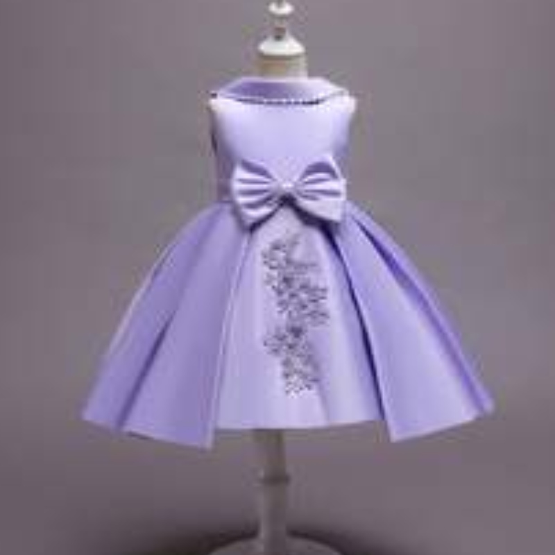 Baige Flower Girl Evening Dress Girls Catwalk Birthday Princess Dress Western Style Little Girl Piano Grow 68040