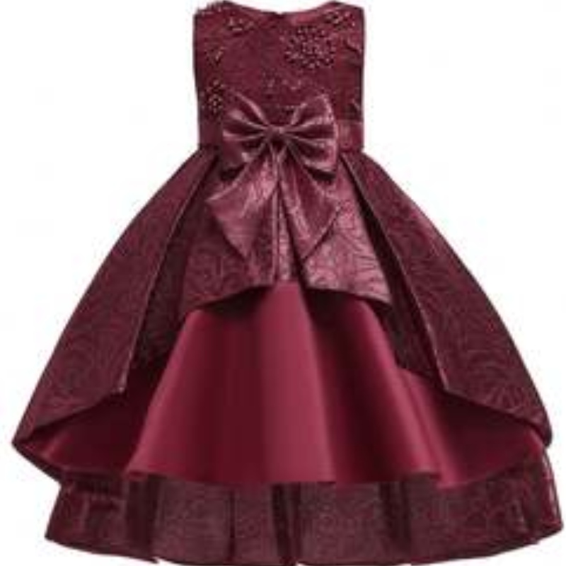 Baige Boutique Clothing Girls Party рокли сатени деца рокли дизайни дълга дреха T5176