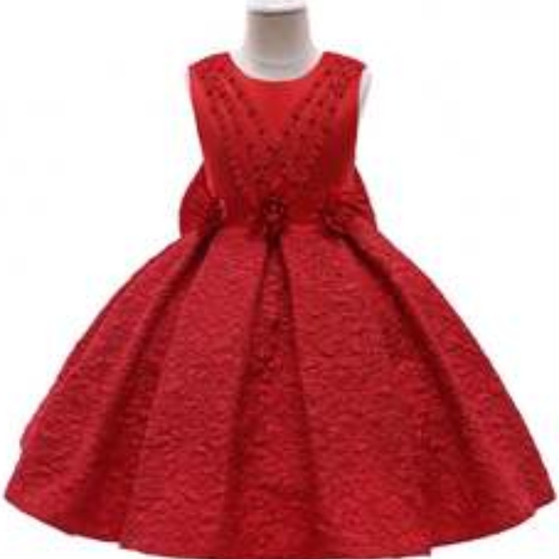 Baige New Satin Flower Girl Princess Dress Kids Baby Party Сватбена шаферка с топка рокля l5252