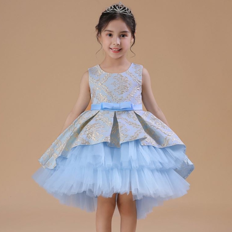 Baige 3-12y Flower Girl Fluffy Dress Factory Wholesale Boutique Kids Clothing Princess Tutu Пола 2171