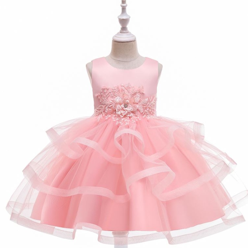 Baige New Arrival Puffy Flower Girl Party Party сватбена рокля 3-10 години момичета рожден ден деца рокли