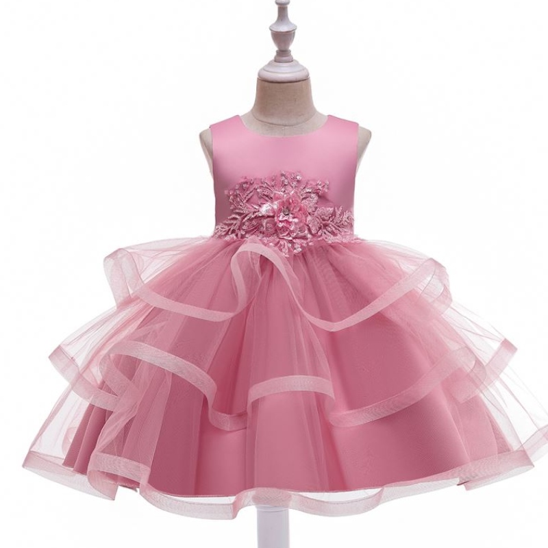 Baige New Arrival Puffy Flower Girl Party Party сватбена рокля 3-10 години момичета рожден ден деца рокли