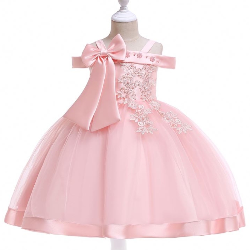 Baige Hot Sale Off Rame Frock Design Ball Bows за момичета на 10 години L5081