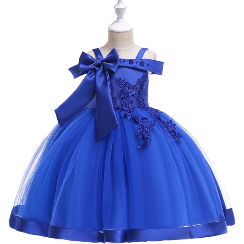 Baige Hot Sale Off Rame Frock Design Ball Bows за момичета на 10 години L5081