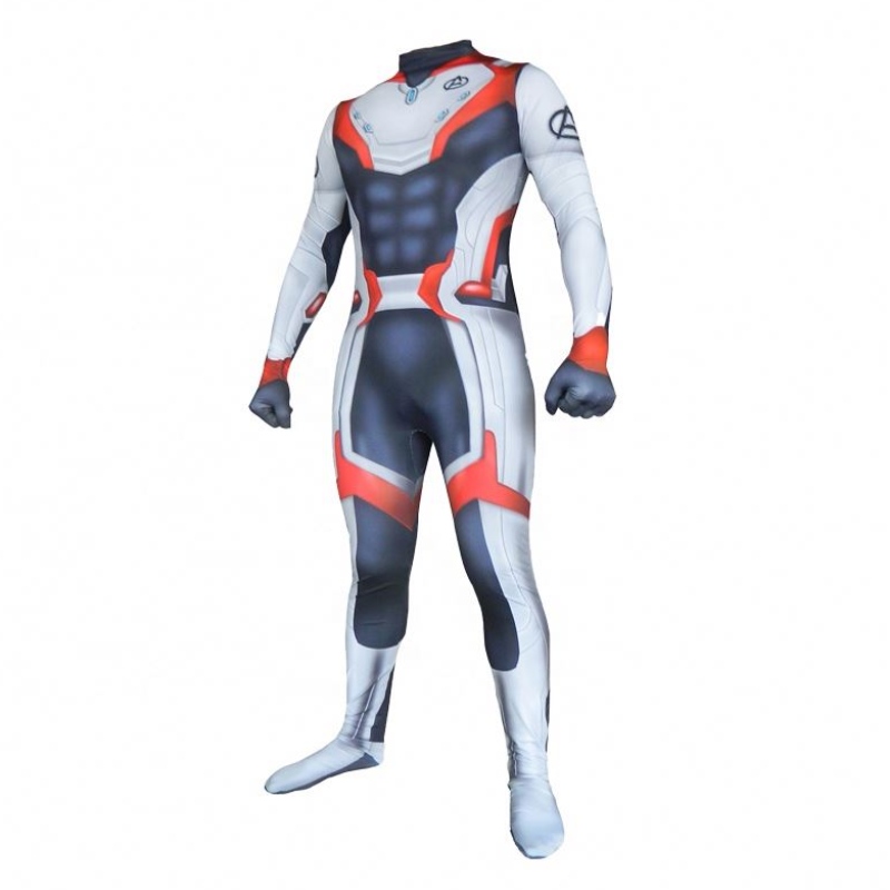 EcoParty Нов стил Avenger 4 Endgame Quantum Realm Cool Superhero Cosplay Zentai Bodysuit Jumbsuits for Men Възрастни костюми