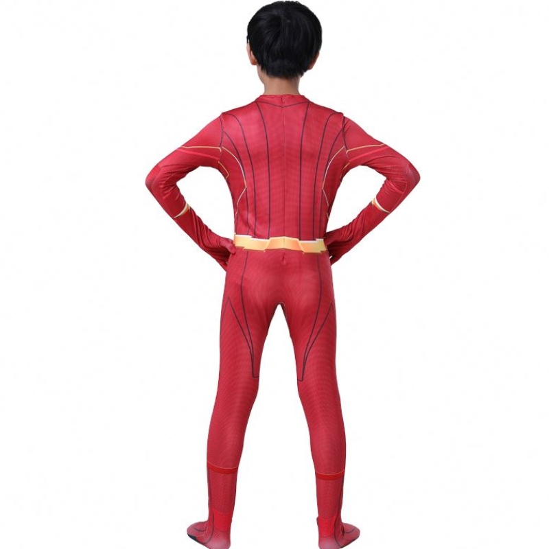 Готини възрастни деца момчета Комичен Fantasia Superhero Halloween Carnival Party Party Outfit Cosplay The Flash Man Деца костюми костюм