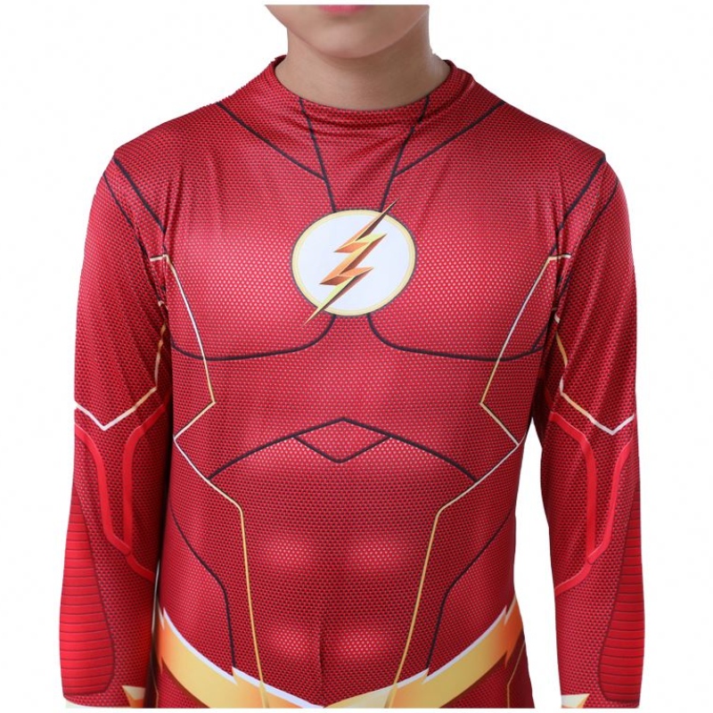 Готини възрастни деца момчета Комичен Fantasia Superhero Halloween Carnival Party Party Outfit Cosplay The Flash Man Деца костюми костюм