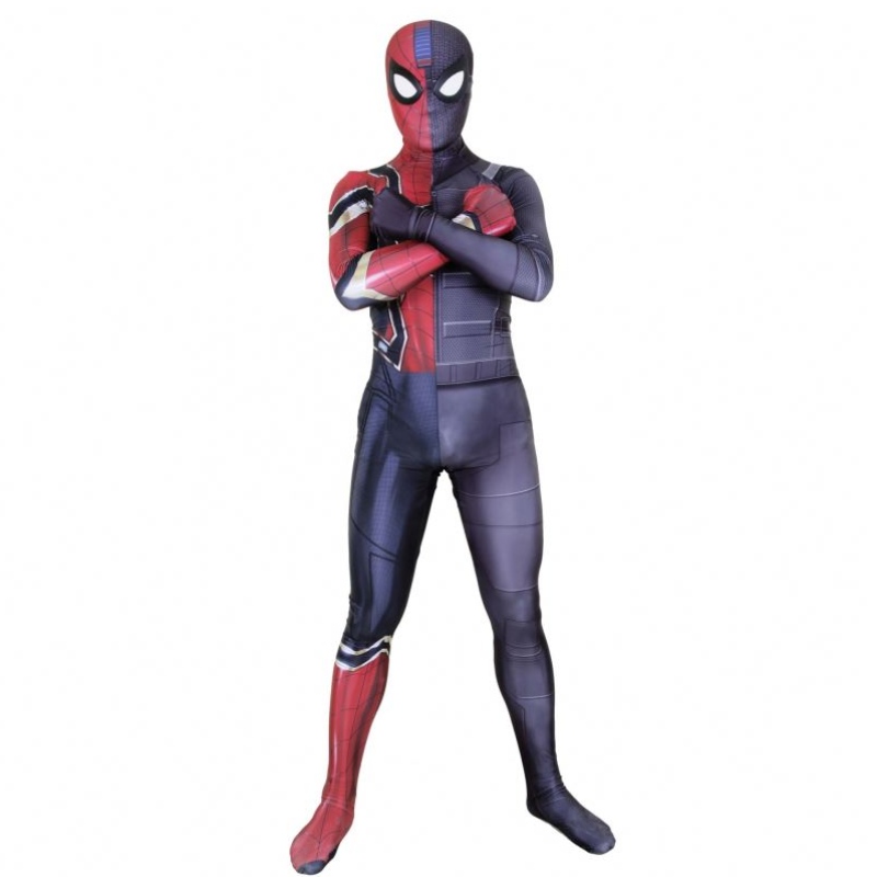 Spandex Stealth Seamed Superhero Amazing Spider Man Jumpsuit Halloween Косплей комплекти паяк човек костюм за мъже&kids