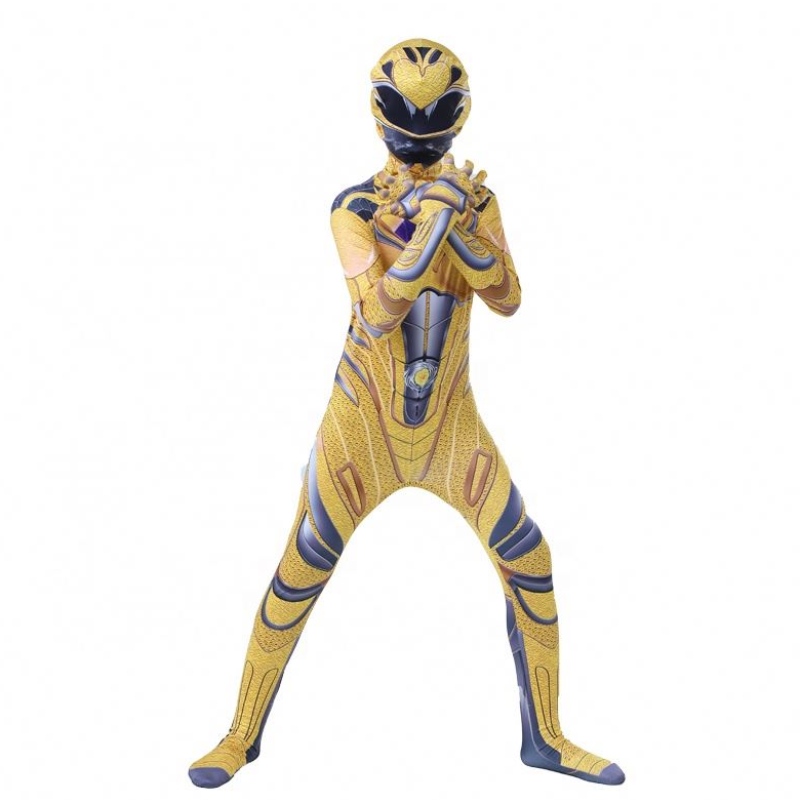 Най -горещият филмов филмов аниме супергерой Zentai Power Ranger костюм за момчета